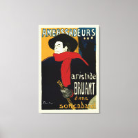 Ambassadeurs, Artistide Bruant by Toulouse Lautrec