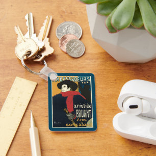 Ambassadeurs, Artistide Bruant by Toulouse Lautrec Key Ring