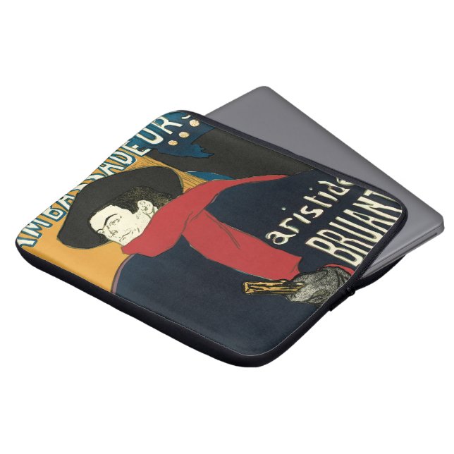 Ambassadeurs, Artistide Bruant by Toulouse Lautrec Laptop Sleeve (Front Top)