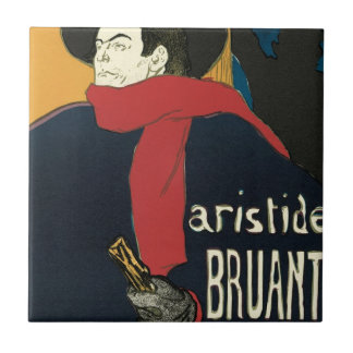 Ambassadeurs, Artistide Bruant by Toulouse Lautrec Tile