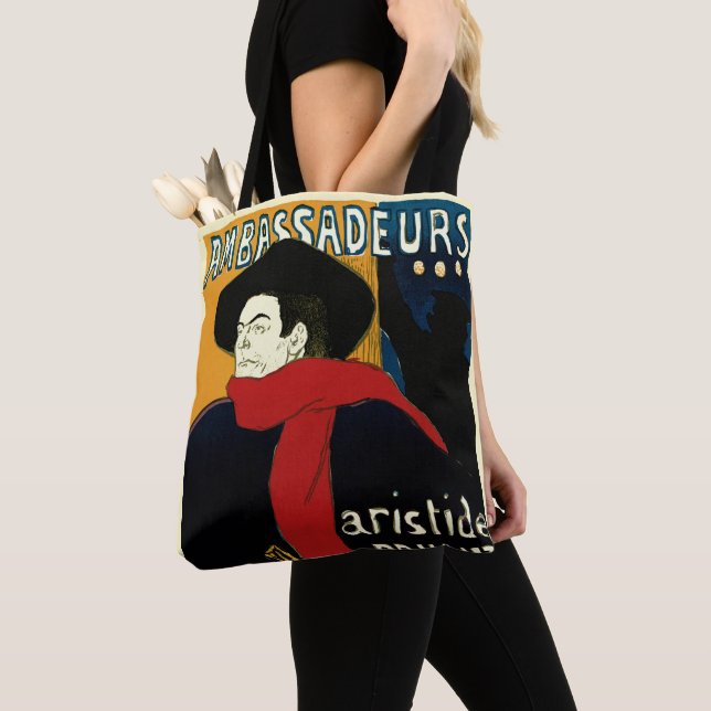 Ambassadeurs, Artistide Bruant by Toulouse Lautrec Tote Bag (Close Up)