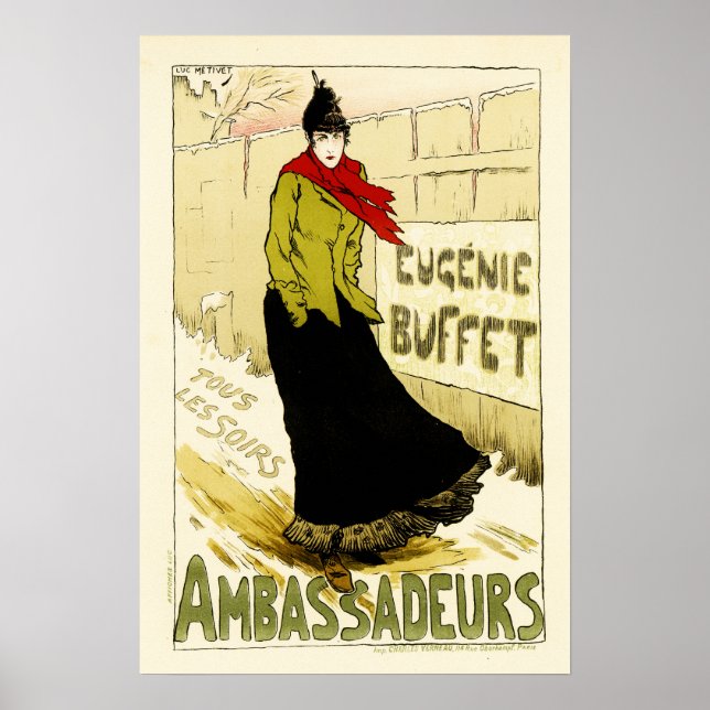 AMBASSADEURS Eugenie Buffet French Opera Singer Poster (Front)