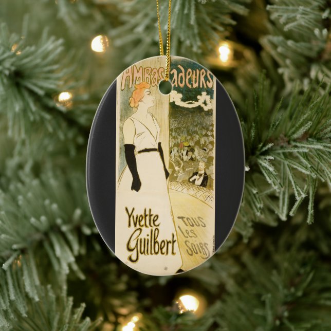 Ambassadeurs Yvette Guilbert by Theophile Steinlen Ceramic Tree Decoration (Tree)