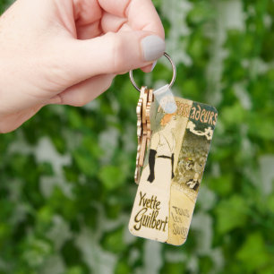 Ambassadeurs Yvette Guilbert by Theophile Steinlen Key Ring