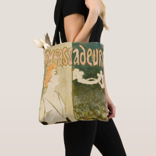 Ambassadeurs Yvette Guilbert by Theophile Steinlen Tote Bag