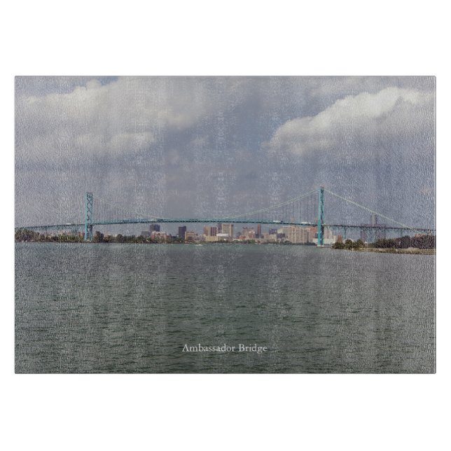 Ambassador Bridge cutting board (Front)