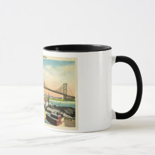 Ambassador Bridge Detroit, Michigan Vintage Mug