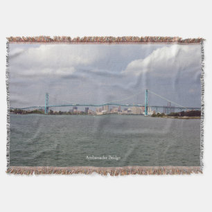 Ambassador Bridge throw blanket