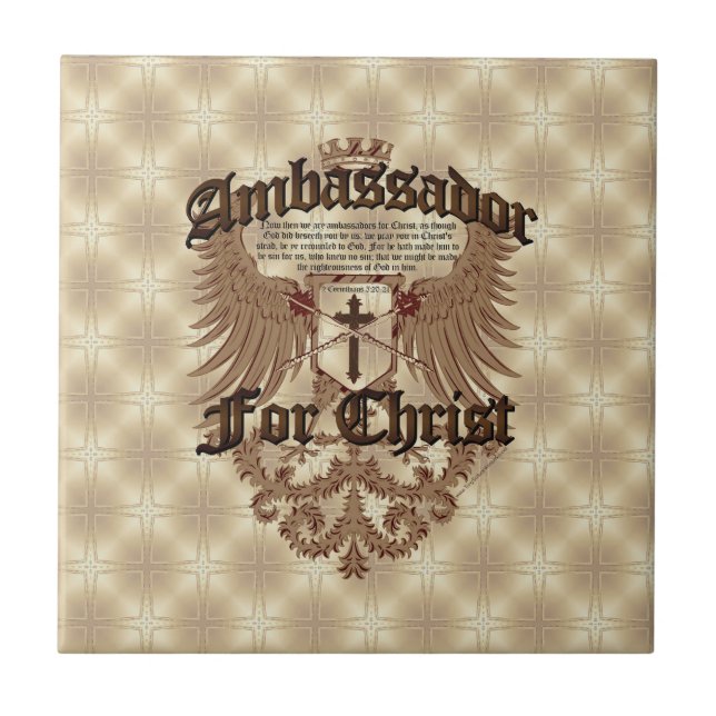 Ambassador For Christ, Corinthians Bible Verse Tile (Front)