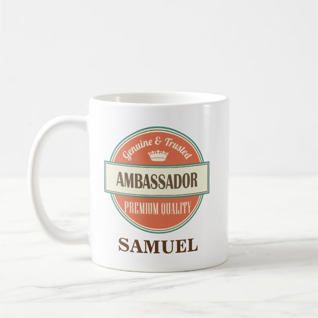 Ambassador Personalised Office Mug Gift (Left)