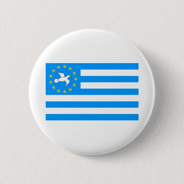 Ambazonia - Amba Land - Flag of Southern Cameroons 6 Cm Round Badge (Front)