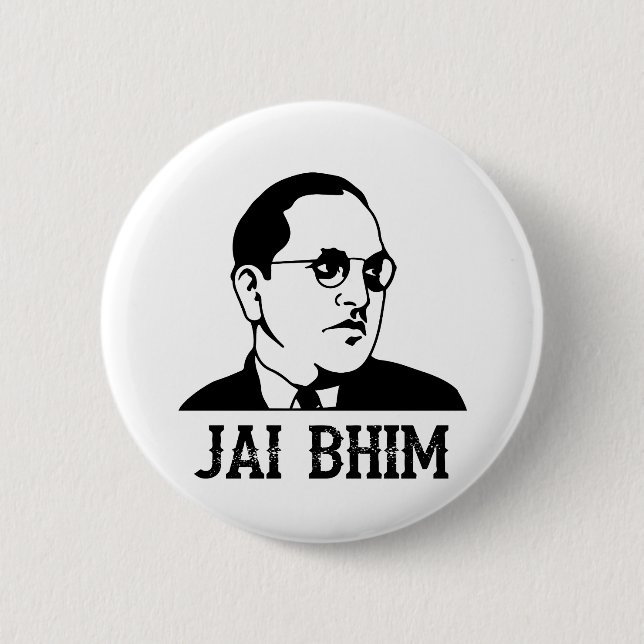 Ambedkar Jayanthi Jai Bhim / Bheem 6 Cm Round Badge (Front)
