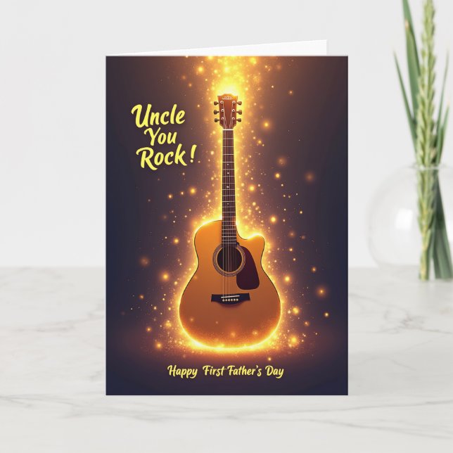 Amber Acoustic Fathers Day Card (Front)