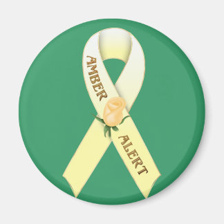Amber Alert Awareness Ribbon Magnet