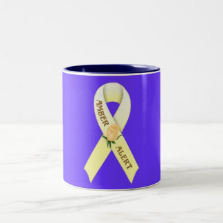 Amber Alert Awareness Ribbon Mug