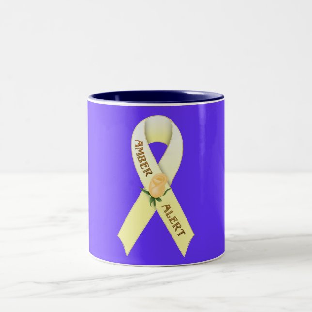 Amber Alert Awareness Ribbon Mug (Center)