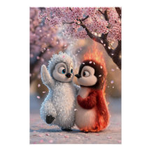 Amber and Frosty - in the Cherry Blossom Rain as a
