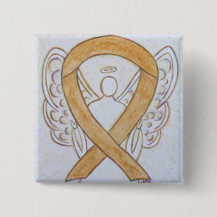 Amber Angel Awareness Ribbon Custom Art Pins