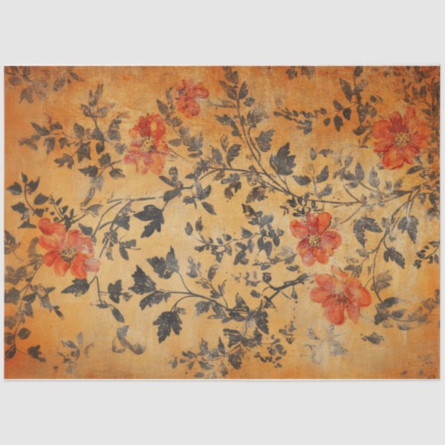 Amber Autumn Background Tissue Paper (Front)