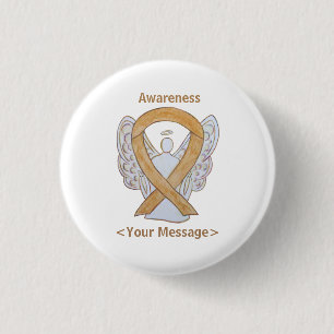 Amber Awareness Ribbon Appendix Cancer Angel Pin