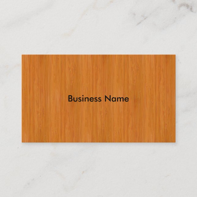 Amber Bamboo Wood Grain Look Business Card (Front)