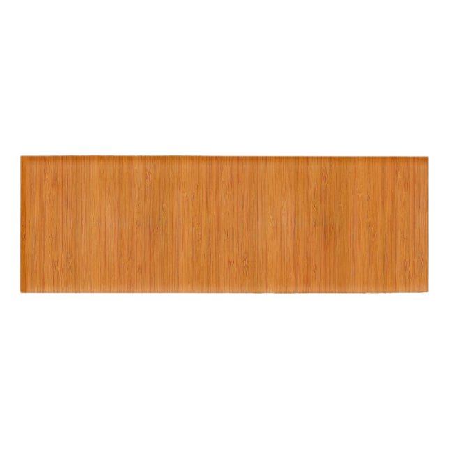 Amber Bamboo Wood Grain Look Name Tag (Front)