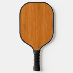 Amber Bamboo Wood Grain Look Pickleball Paddle