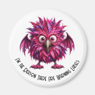 Amber - Big-Eyed Feathered Menace Magnet