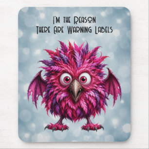 Amber - Big-Eyed Feathered Menace Mouse Mat
