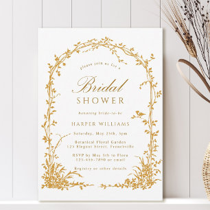 Amber Botanical Arch Garden Bridal Shower Invitation