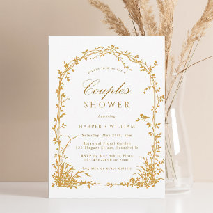 Amber Botanical Arch Garden Couples Shower Invitation