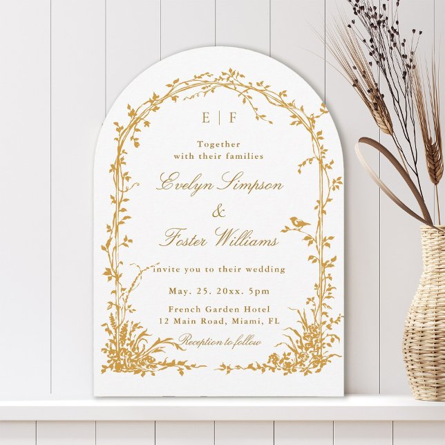 Amber Botanical Garden Romantic Wedding Arch Invitation (Creator Uploaded)