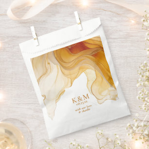 Amber Brandy Abstract Ink Wedding ID1089 Favour Bags