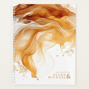 Amber Brandy Abstract Ink Wedding ID1089 Planner