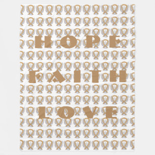 Amber Cancer Awareness Ribbon Angel Chemo Blanket