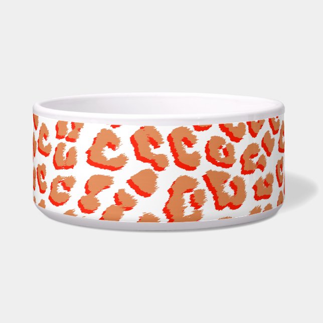 Amber Colour and White Leopard Print (Front)