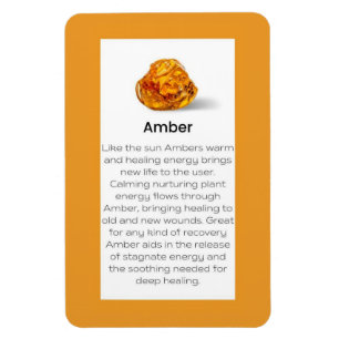 Amber Crystal Meaning Jewellery Gemstone Sign Magnet