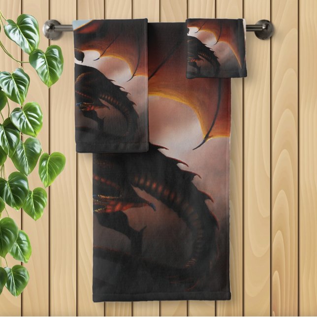 Amber Dragon Fantasy Bath Towel Set (Creator Uploaded)