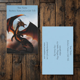 Amber Dragon Fantasy Business Card