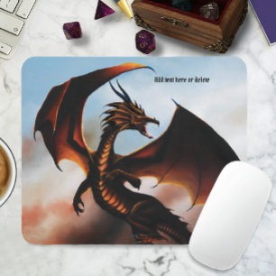 Amber Dragon Fantasy Mouse Mat