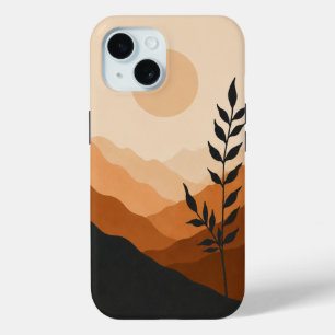 Amber Dusk Minimal Landscape Phone Case