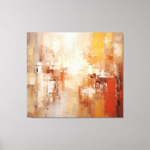Amber Echoes Abstract Painting - Earth Tones Canvas Print