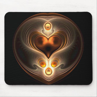 Amber Eternity Heart Mouse Pad