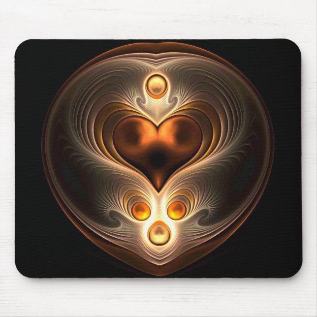 Amber Eternity Heart Mouse Pad (Front)