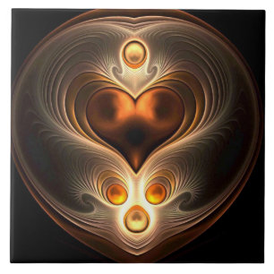 Amber Eternity Heart Tile