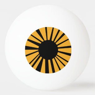 Amber Eye with Black Pupil on White Eyeball Ping Pong Ball