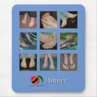 Amber Feet Collage Mousepad