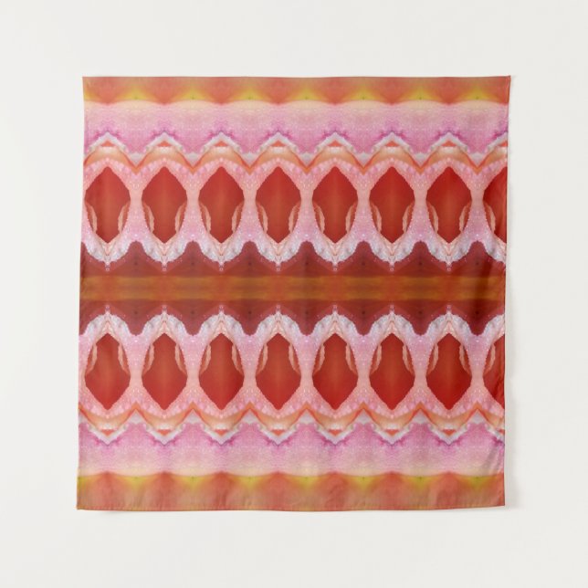 Amber Flower Ikat  Tapestry (Front)