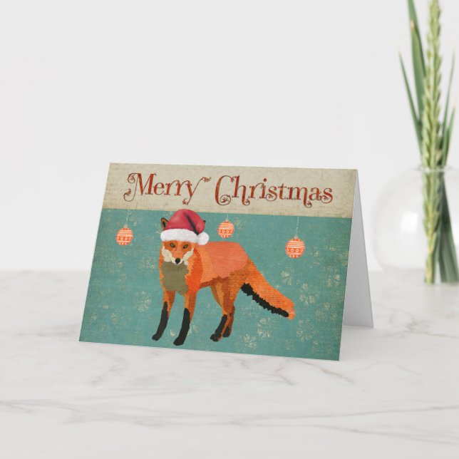 Amber Fox Christmas Card (Front)