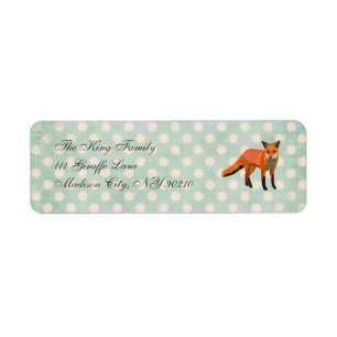 Amber Fox Polkadot Address Label